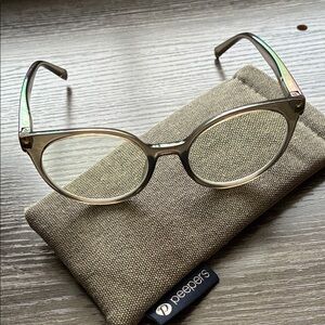 Peepers Translucent Round Moonstone Reading Glasses +2.50 Blue Light